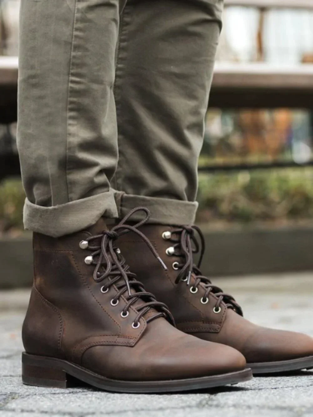 Thursday Boot Co. President Mocha Leather Men's Ankle Boots, Size 12.5